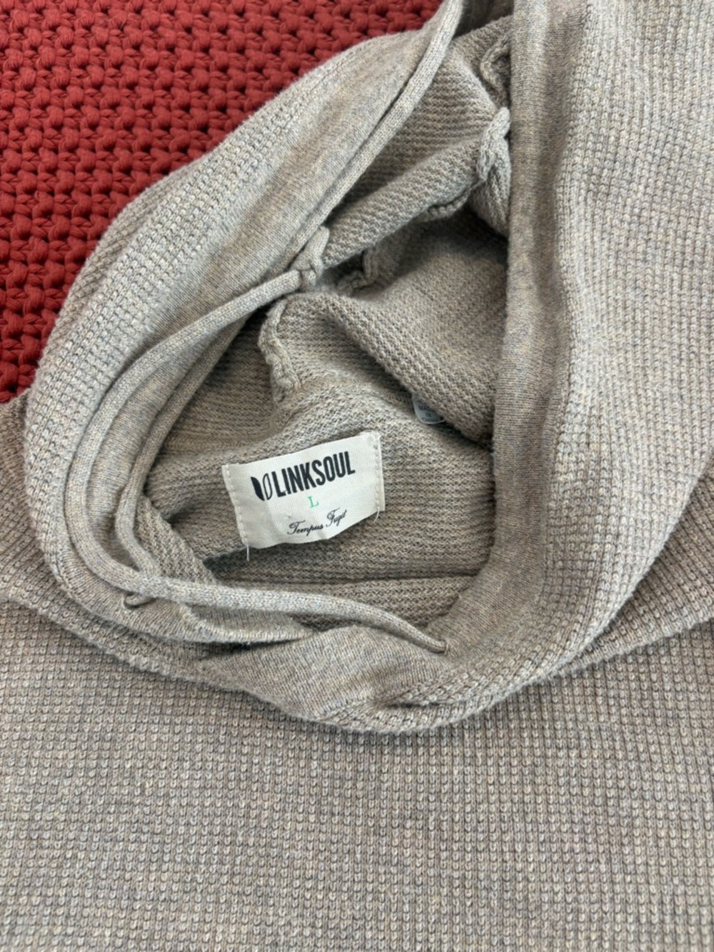 Linksoul Men's Turtleneck Sweater in Taupe